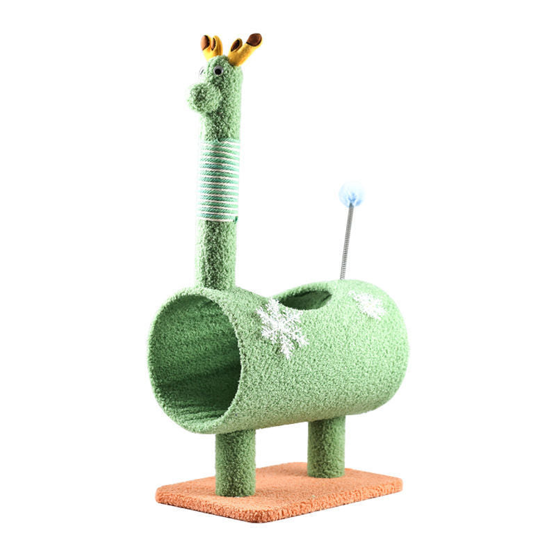 猫用 3WAY 爪とぎ＆遊び・くつろぎスタンド｜ダイナソー＆チキンデザイン